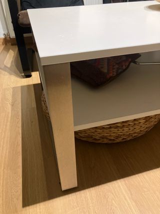 Mesa de centro Ikea blanca y madera