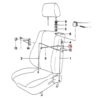 Manija Liberación Asiento BMW E30 E24