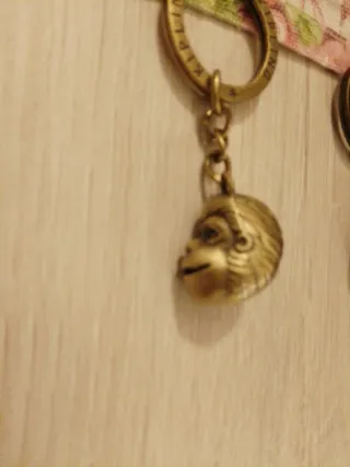 3 Portachiavi Kipling Testa di Scimmia 2x2 cm
