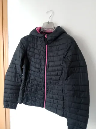 Piumino donna nero e fucsia taglia S
