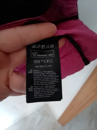 Piumino donna nero e fucsia taglia S