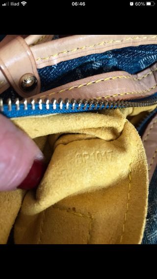 Borsa Louis Vuitton Denim Blu manca una borchia e