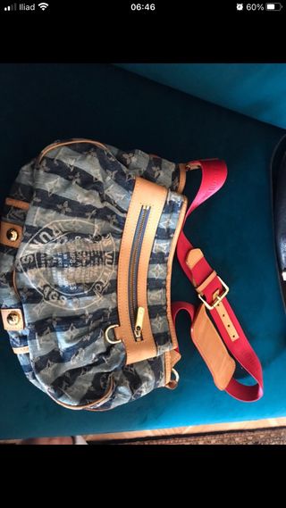 Borsa Louis Vuitton Denim Blu manca una borchia e