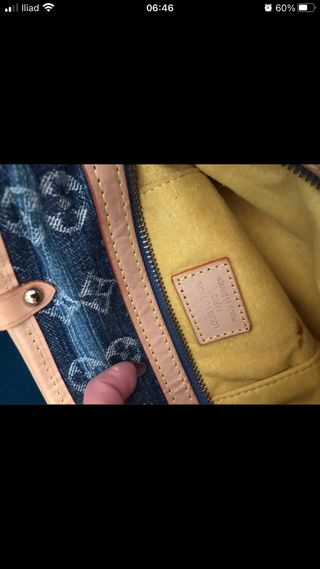 Borsa Louis Vuitton Denim Blu manca una borchia e