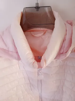 Piumino donna rosa con cappuccio tg L