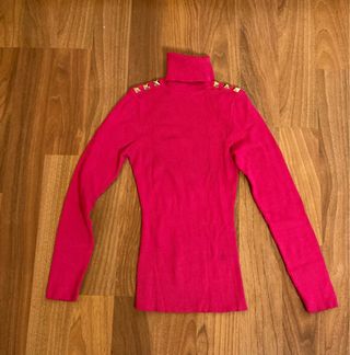 Jersey cuello alto fucsia tachuelas Talla XS