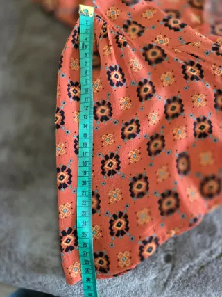 Vestido largo estampado naranja