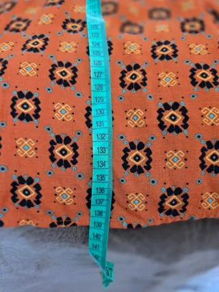 Vestido largo estampado naranja