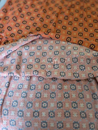 Vestido largo estampado naranja