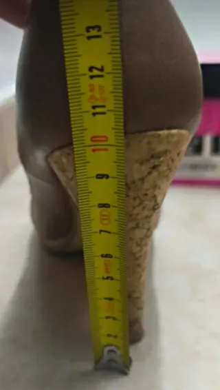 Zapatos tacón corcho marrones talla 40