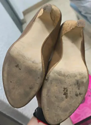 Zapatos tacón corcho marrones talla 40