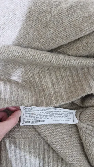 Jersey lana cuello alto beige T.XS/S