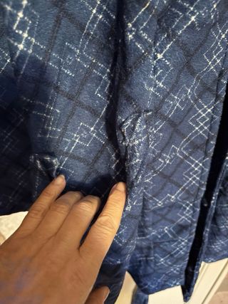 Marilyn Vestaglia Pile Blu Geometrica XL/XXL