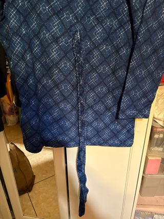 Marilyn Vestaglia Pile Blu Geometrica XL/XXL