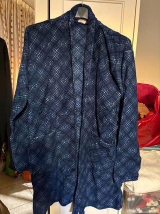 Marilyn Vestaglia Pile Blu Geometrica XL/XXL