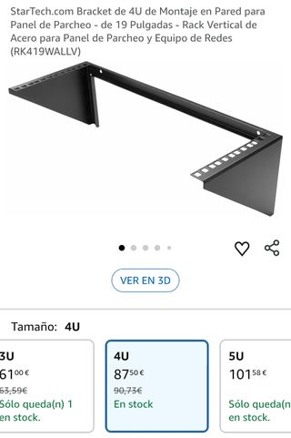 StarTechcom Bracket de 4U de Montaje en Pared para Panel de Parcheo - de 19 Pulgadas - Rack Vertical de Acero para Panel de Parcheo y Equipo de Redes (RK419WALLV)