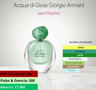 Acqua di Gioia Giorgio Armani para Mujeres 100ml