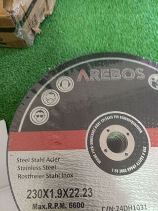 25 discos corte Arebos 230x1.9x22.23 A46T-BF
