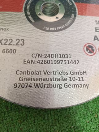 25 discos corte Arebos 230x1.9x22.23 A46T-BF