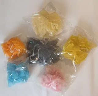 Set 5 Spugne Doccia Colorate