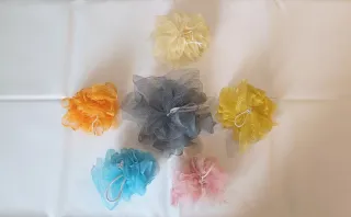 Set 5 Spugne Doccia Colorate