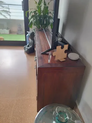 Mueble TV de 140 cm en Madera Maciza de Teca