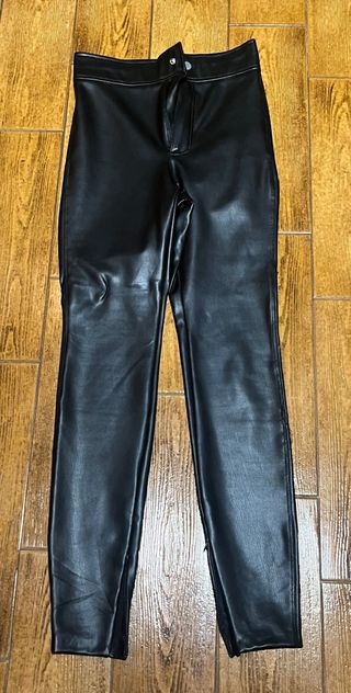 Pantalones de cuero negros