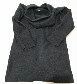 Cappotto Bouclé Blu Notte con cappuccio tg Unica