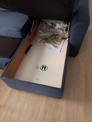 Sofá cheslong gris tela