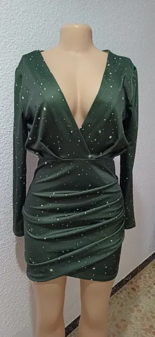 Vestido verde con estampado