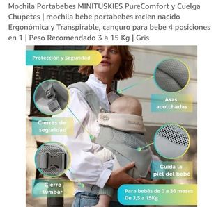 Mochila Portabebes MINITUSKIES