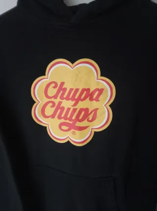 Felpa Kvuvi Nera con Logo Chupa Chups