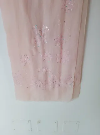 Sciarpa foulard rosa primavera paillettes