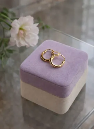 Aros mini Chapado Oro 18k Vintage