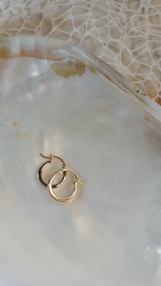 Aros mini Chapado Oro 18k Vintage