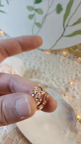 Aros mini Chapado Oro 18k Vintage