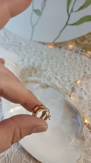 Aros mini Chapado Oro 18k Vintage