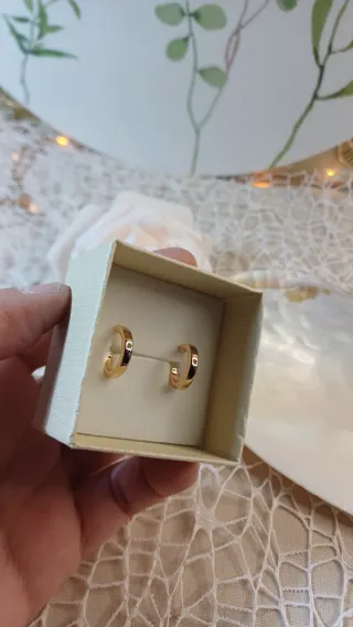Aros mini Chapado Oro 18k Vintage