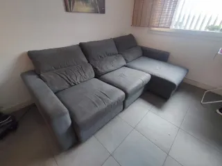 Sofá modular 2 plazas + chaise longue con arcón