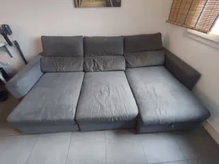 Sofá modular 2 plazas + chaise longue con arcón