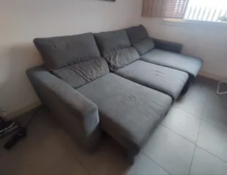 Sofá modular 2 plazas + chaise longue con arcón