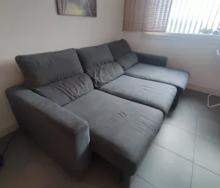 Sofá modular 2 plazas + chaise longue con arcón