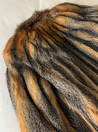 Abrigo vintage piel sintética zorro