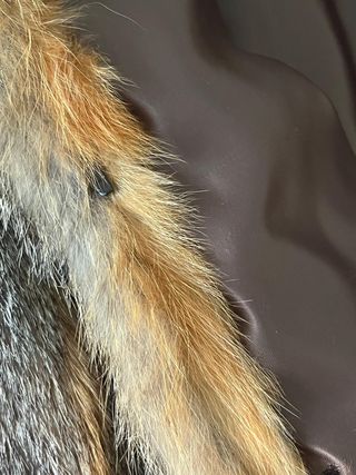 Abrigo vintage piel sintética zorro