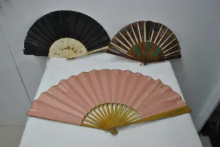 Lote 3 ventagli antichi da restaurare