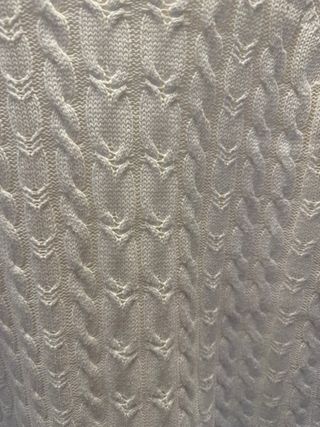 Jersey Stradivarius Blanco Trenzado