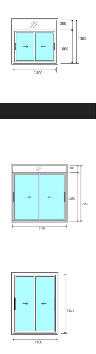 Ventanas de aluminio con persianas varios tamaños