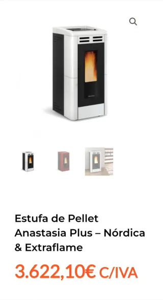 Estufa Pellet Anastasia Plus Nórdica Extraflame