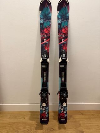 Esquís Salomon 110 cm con bastones