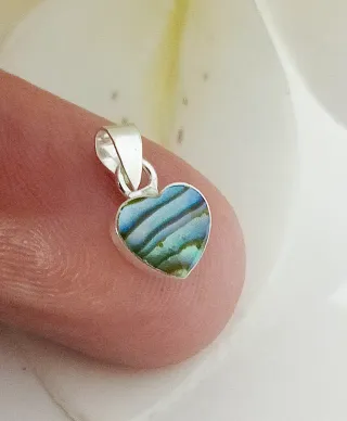 7 ×9mm Corazón Avalon Natural Plata 925